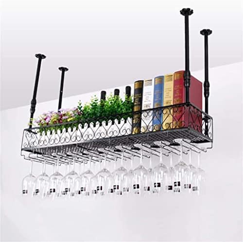 LASEVE Wall-Mounted Wine Rack Bronze Black 10025cm Durable Metal Frame