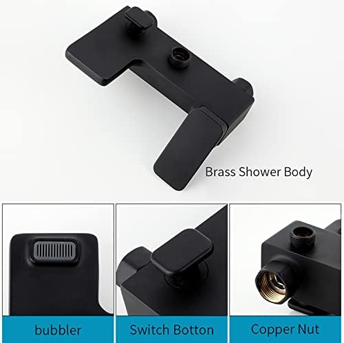 Adjustable Rainfall Shower System Set with Handheld and Tub Spout