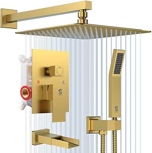 SR SUN RISE 12 Inch All Metal Square Shower System