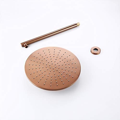 Brushed Rose Gold Rain Mixer Shower Combo Set