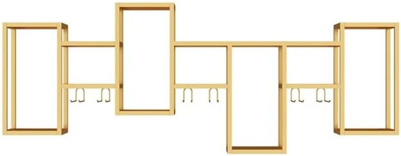 Elegant Gold Floating Wall Wine Rack