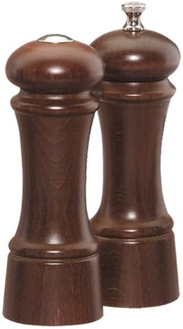 Chef Specialties 6 Inch Walnut Pepper Mill and Salt Shaker Set