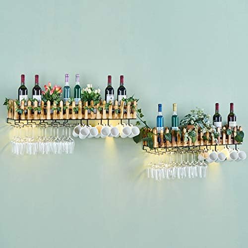 Retro Wall-Mounted Industrial Metal Wine Rack