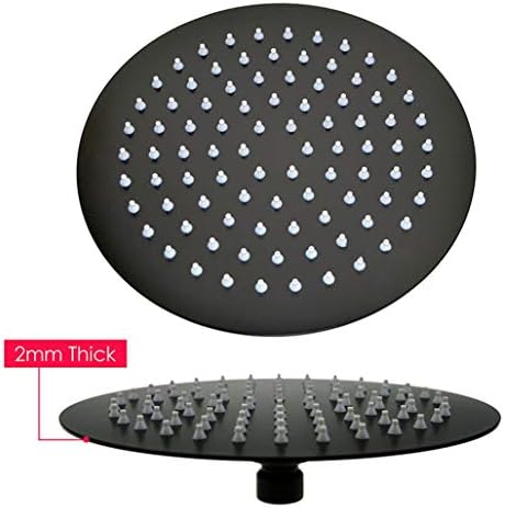 Luxury Matte Black Thermostatic Shower Set with Handheld and Rainfall Heads