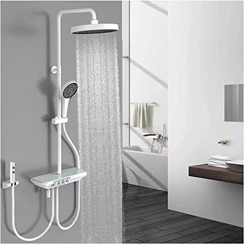 Thermostatic Shower System with LED Display and 4-Function Fixtures