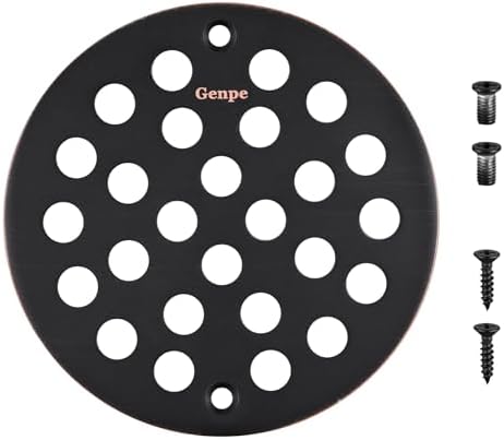 Genpe 4 Inch Screw-in Shower Drain Cover Replacement