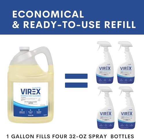 VIREX CBD540557 All Purpose Disinfectant Cleaner - 1 Gallon Lemon Scent