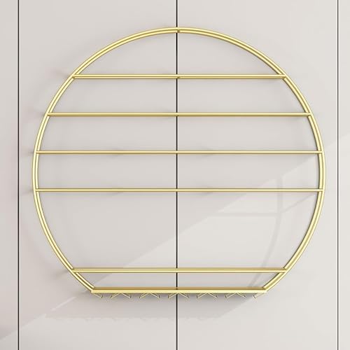 HUHJYUGE Wall-Mounted Wine Rack with Gold Finish