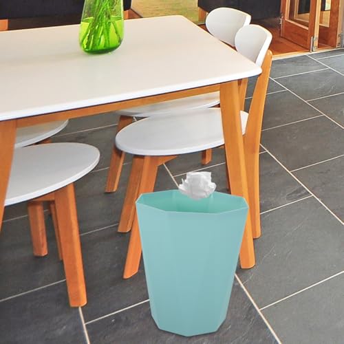 Tofficu Emerald Green 5L Trash Can with Diamond Pattern