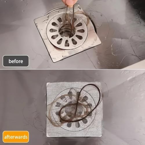 GYLCTOM Shower Hair Catcher Sticker - 100PC Disposable Drain Cover