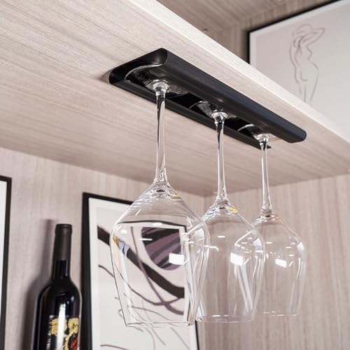 GeLive 12 Inch Wine Glass Holder Set of 2 Black