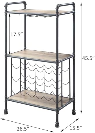 TREATLIFE Home Antique Oak Stemware Wine Rack