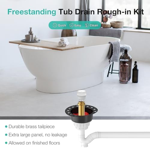 PVC Island Tub Drain Rough-in Kit for Freestanding Bathtub