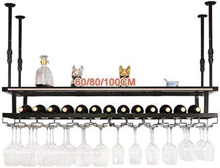 Wall-Mounted Wine Rack with Adjustable Ceiling Bar