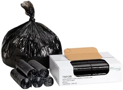 TYPLASTICS 24x24 Black Can Liner 1000 Count Roll