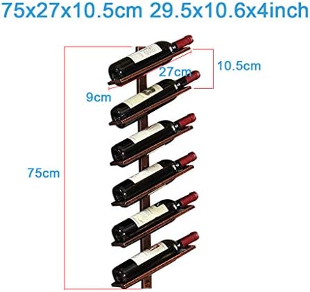 Wall Mounted Wine Rack for 6 Bottles
