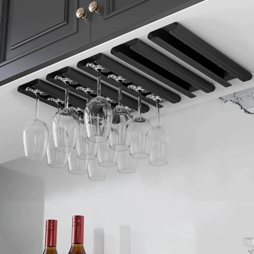 GeLive 12 Inch Wine Glass Holder Set of 2 Black