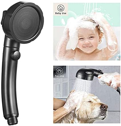 KAIYING Handheld Shower Head with 3 Spray Modes and ONOFF Switch Black