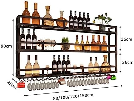 SilteD Wall-Mounted Wine Rack with LED Industrial Style