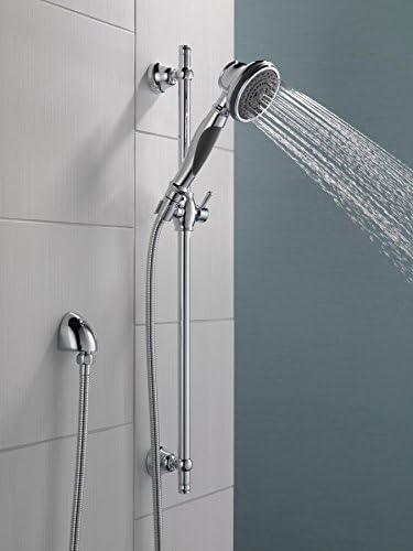 Delta Faucet 57021 Slide Bar Handshake Showerhead Chrome 4 Settings