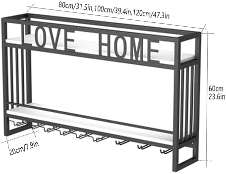 Wall Mounted Wine Rack - Black 100cm394in