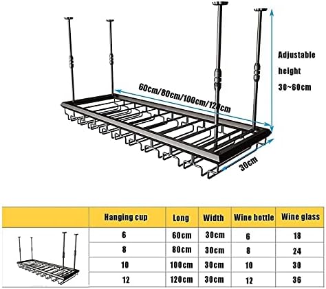 Adjustable Iron Wine Rack with Safety Slot - 80cm Wall-Mounted