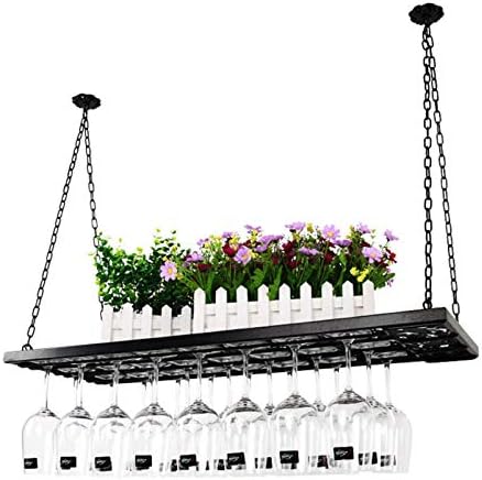 CGF Wall-Mounted Wine Rack with Chain Suspension Black