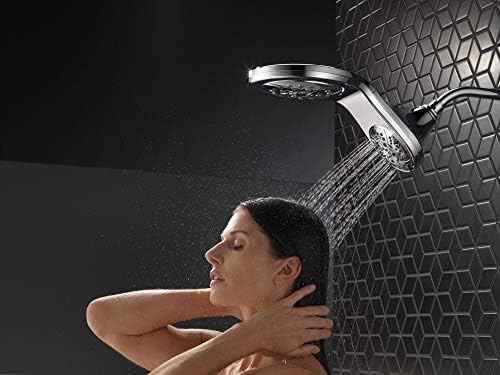 Delta HydroRain H2Okinetic 5-Setting Shower Head Combo Matte Black