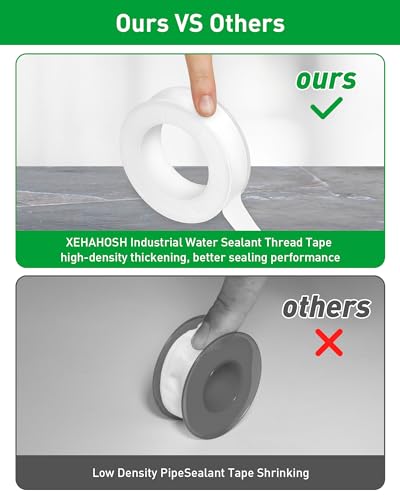 3 Roll Teflon Pipe Sealing Tape - 374 to 536F 390 in Length Green