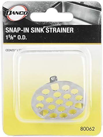 Danco 1-58 Metal Drain Strainer Chrome Brass White 1