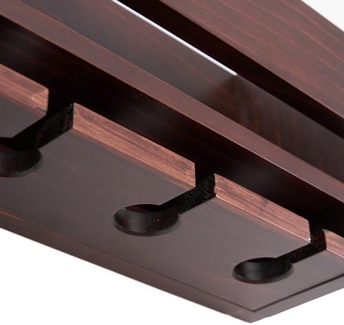 Modern Wall-Mounted Wine Rack with Cup Holder