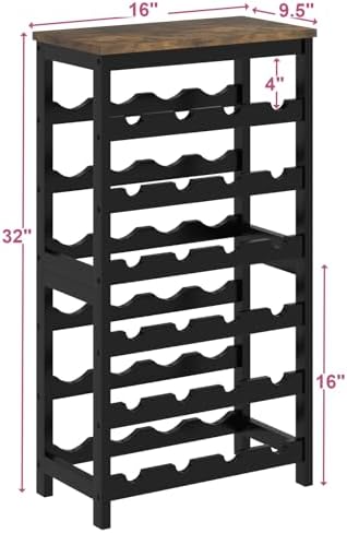 6 Tier Bamboo Wine Rack 24 Bottles Storage Display