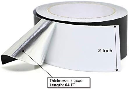 MISSYOUNG 2 Inch x 64 Feet Aluminum Foil Tape