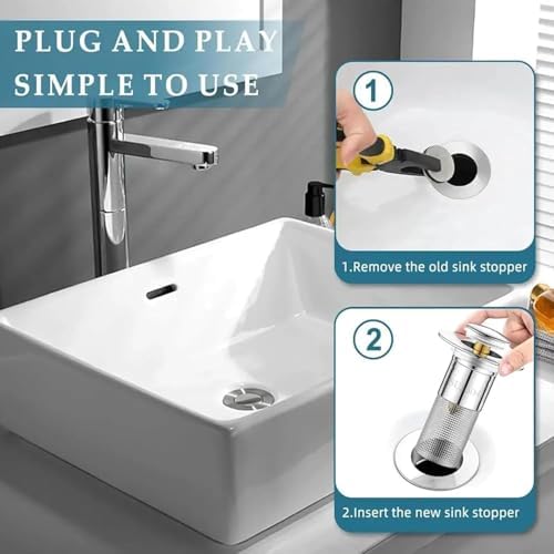 Timnamy Drain Strainer for Bathroom Sink and Bathtub