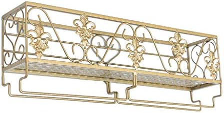 LASEVE Wall-Mounted Wine Rack with Glass Holder