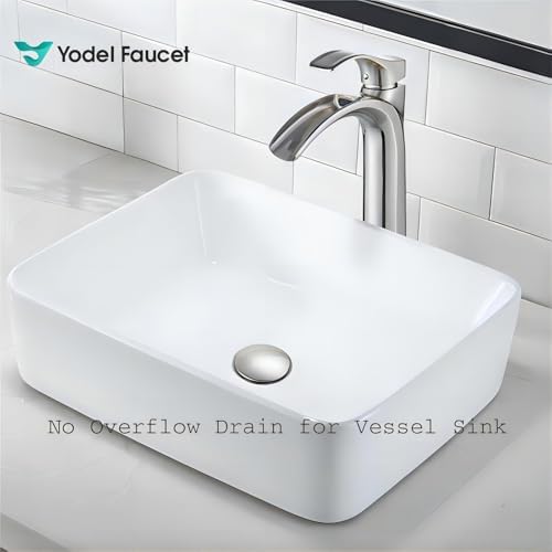 Yodel Vessel Sink Drain Without Overflow - Brushed Nickel