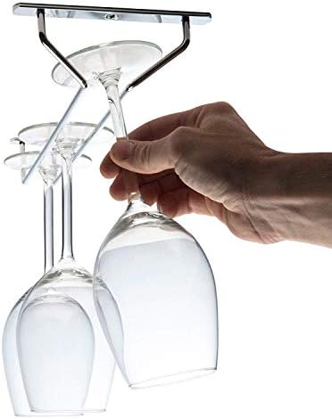 RedDreamer 14-Inch Stemware Rack Set of 2 Chrome Finish
