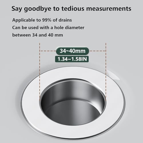 Universal Stainless Steel Drain Strainer with Copper Core 1pc