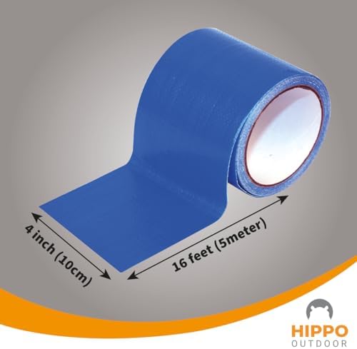 HIPPO OUTDOOR Tarpaulin Repair Tape 16ft Heavy Duty Waterproof Duct Tape