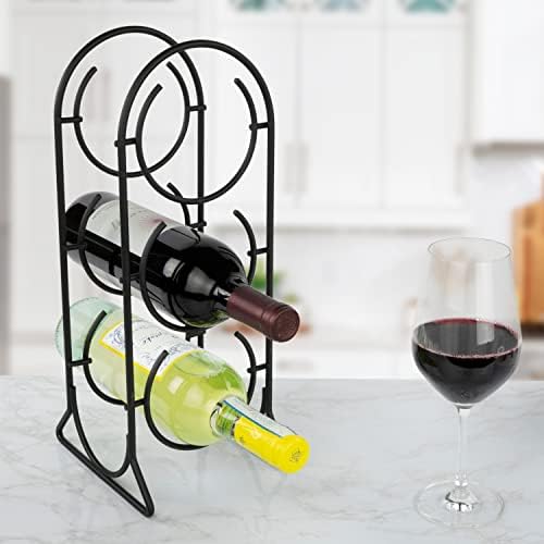 Spectrum Diversified Horseshoe Wine Rack 3 Bottle Black