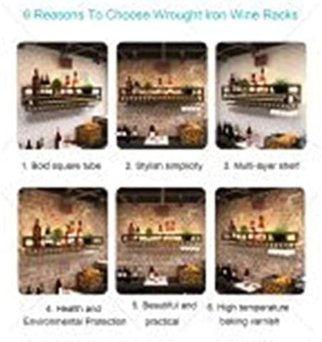 2-Layer Wall-Mounted Wine Rack - Wrought Iron