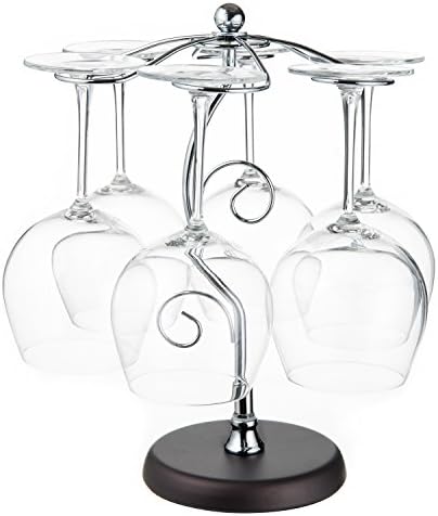 MyGift 6-Hook Countertop Wine Glass Holder