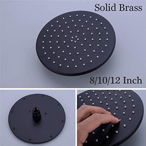Brass Black Ceiling Mounted Diverter Shower Set with Rainfall and Handheld Shower
