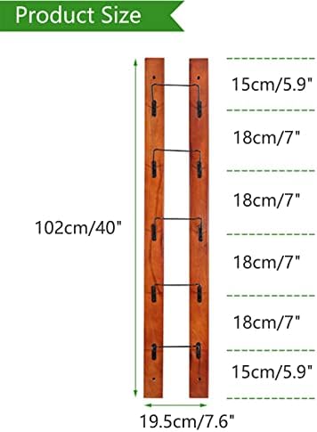 KOHARA 5-Bottle Wall Mounted Wine Rack