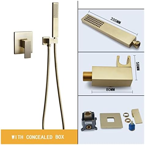 Hidden Waterfall Bathtub Faucet with 3 Modes Shower Set