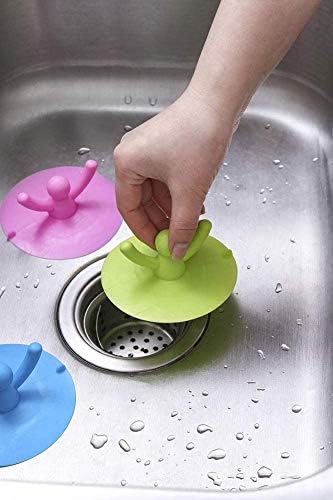 NJMK Silicone Drain Stopper Plug Cover White
