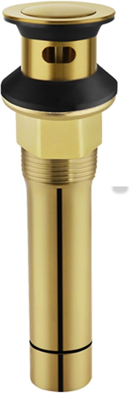 PARLOS Pop Up Sink Drain Stopper with Overflow Brushed Gold