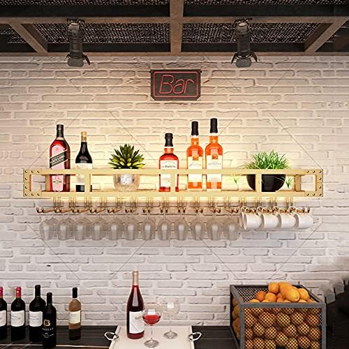Wall-Mounted Wine Rack - Space-Saving Wrought Iron Holder