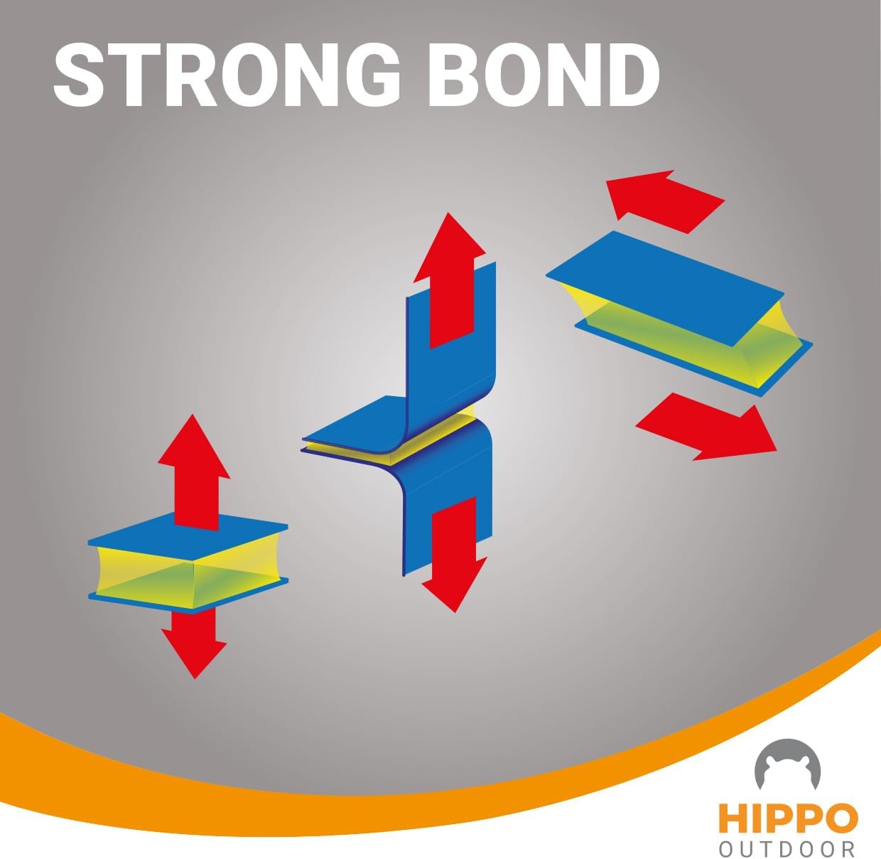 HIPPO OUTDOOR Tarpaulin Repair Tape 16ft Heavy Duty Waterproof Duct Tape