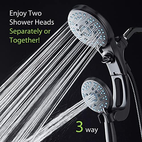 Hotel Spa AquaCare 50-Mode 3-Way Shower Head Combo with Adjustable Arm
